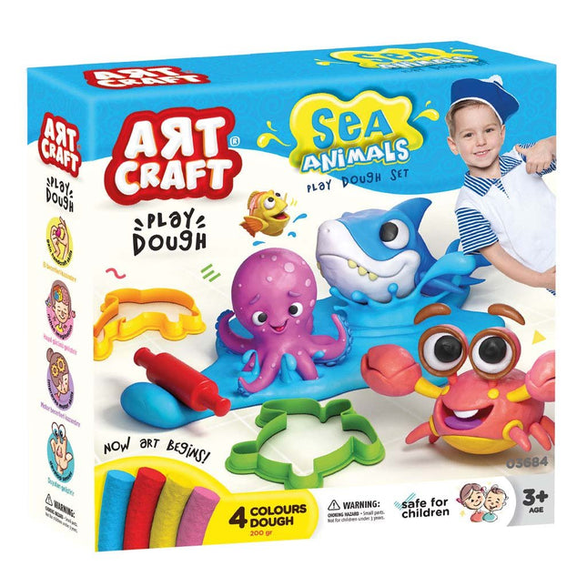 Art Craft Sea Animals Play Dough Set 13 Pieces
