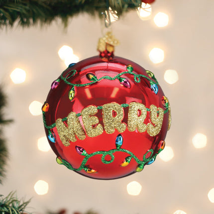 Merry &amp; Bright Round Ornament