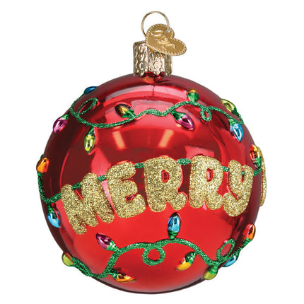 Merry &amp; Bright Round Ornament