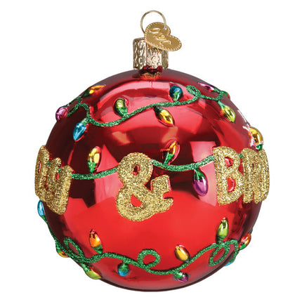 Merry &amp; Bright Round Ornament