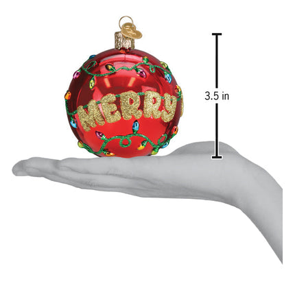 Merry &amp; Bright Round Ornament