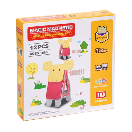Magnetic Deer Block Set 12 Pieces