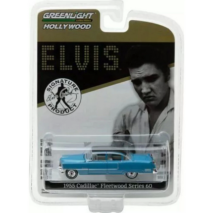 Greenlight 1/64 Hollywood Series 16 - Elvis Presley (1935-77) - 1955 Cadillac Fleetwood Series 60 "Blue Cadillac"