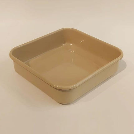 Enamel Square Baking Tray Beige