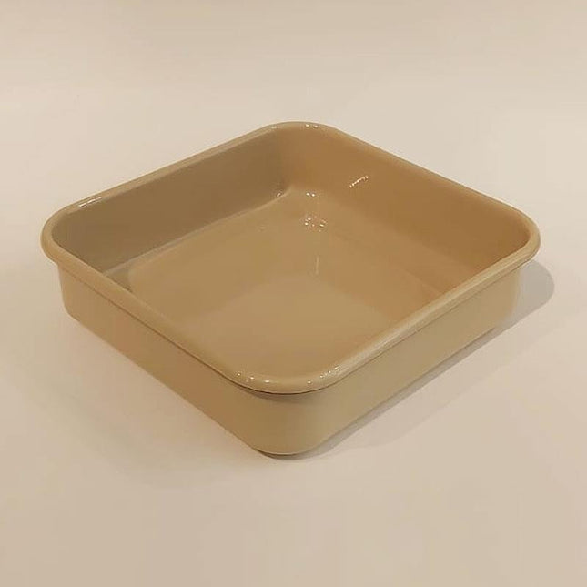 Enamel Square Baking Tray Beige