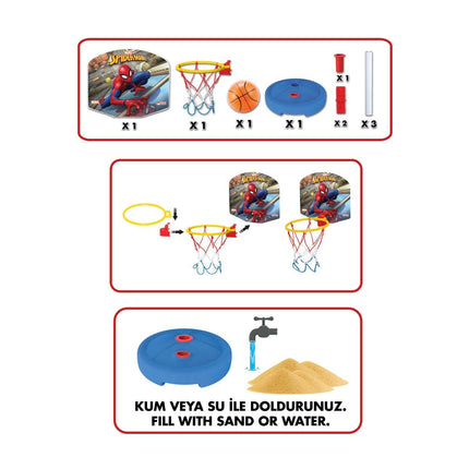 Dede Spiderman Small Pedestal Basketball Hoop