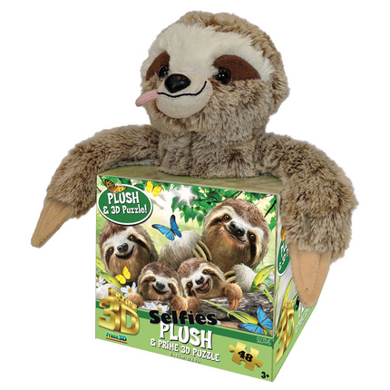 Prime 3D Sloth Plush and Selfie 48 Piece Puzzle 15804
