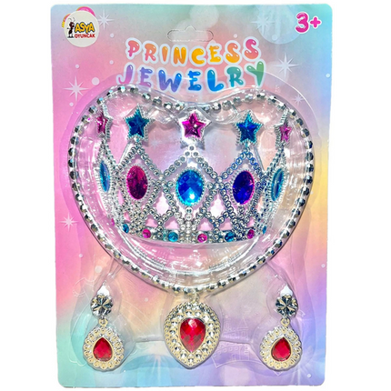 Princess Crown Necklace and Earring Set