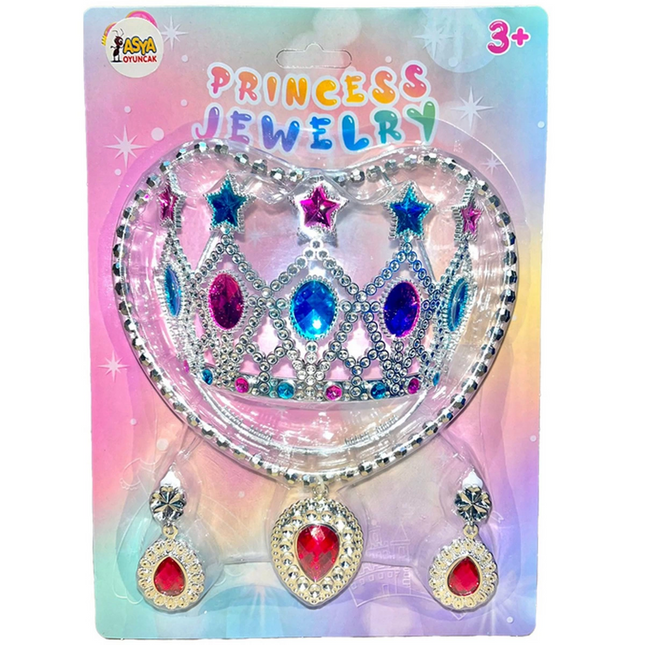 Princess Crown Necklace and Earring Set