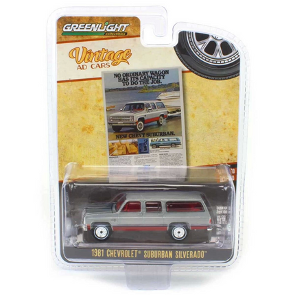 Greenlight 1/64 Vintage Ad Cars Series 10- 1981 Chevrolet Suburban
