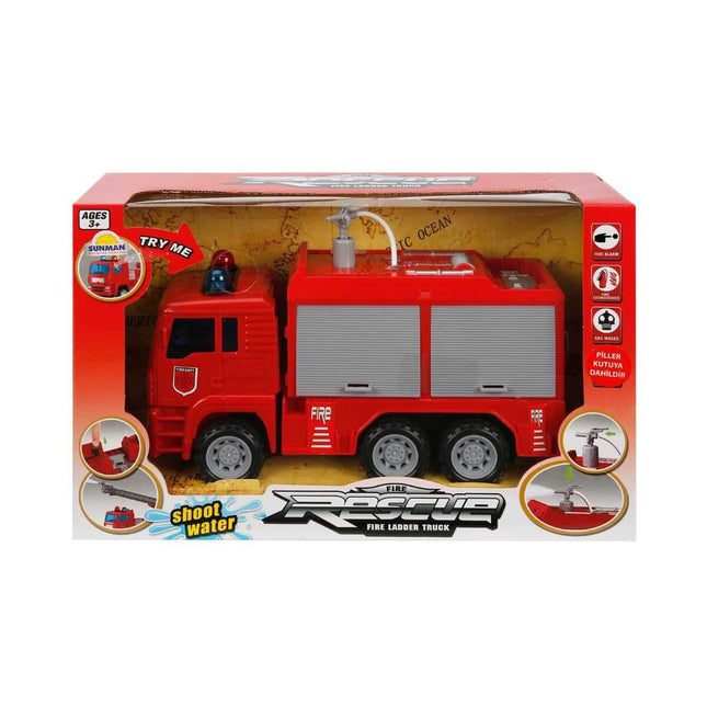 Sunman Sesli ve Işıklı Su Fışkırtan İtfaiye Aracı 24 cm