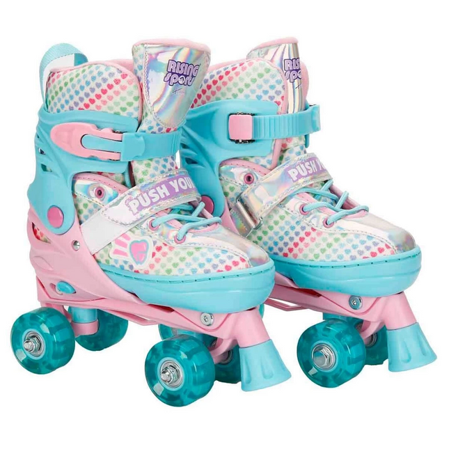 Rising Sports Lighted 4-Wheel Adjustable Skates 34-37