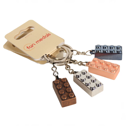 Fan Medals Metal Brick Keychain