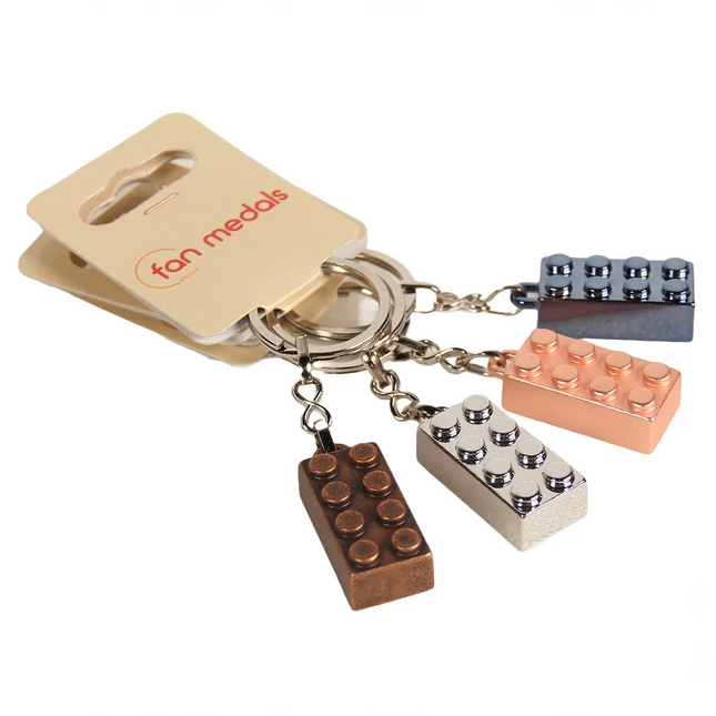 Fan Medals Metal Brick Keychain