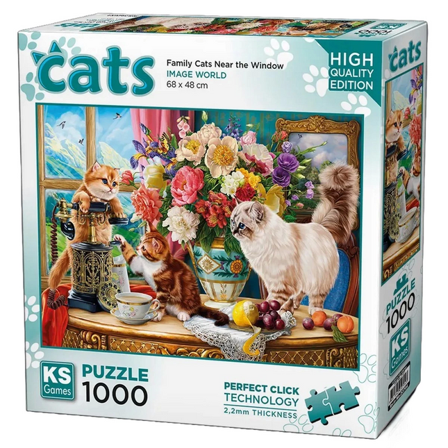 KS Games Family Cats Near The Window Puzzle 1000 Pieces 20794