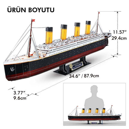 Cubic Fun 266 Parça 3D Puzzle Led Işıklı Titanik