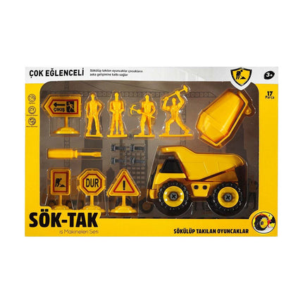 17 Piece Removable Dozer and Construction Set