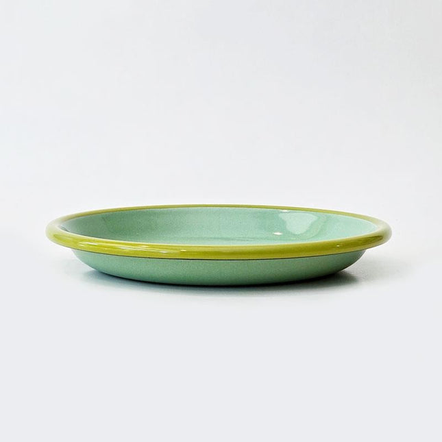 Enamel Plate 20 cm Nile Green Cord Purple Green