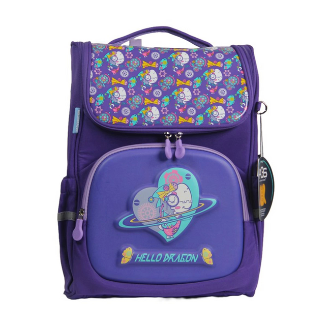 Hello Dragon School Bag Model 8 Purple