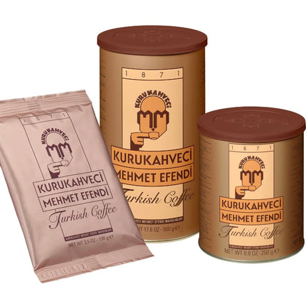 KURUKAHVECI MEHMET EFENDI Turkish Coffee, Arabica Beans, Roasted Ground, Rich Aroma, Fresh, Medium to Heavy-bodied, Original Taste Since 1871 (8.8 OZ / 250 Gr) Pack of 2