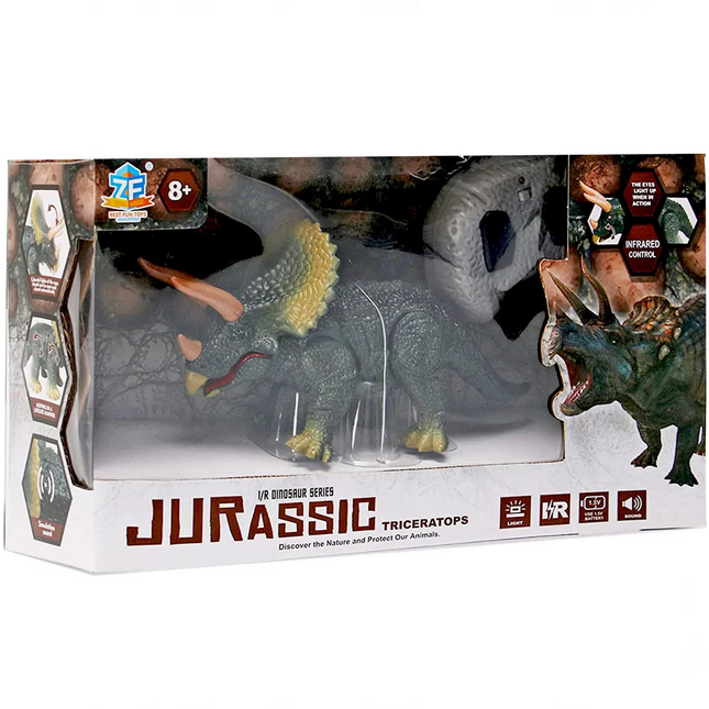 Remote Control Battery Powered Triceratops Dinosaur