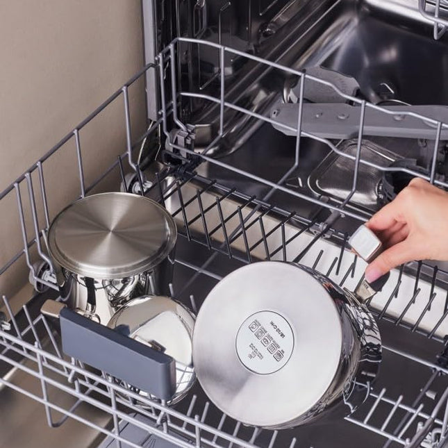 Karaca Fiona Stainless Steel Turkish Teapot Set, 1L Tea Pot &amp; 2L Water Tank (Kettle), Stove Top/Induction Compatible, Elegant Silver Design, Easy to Clean, Non-Flammable Handles