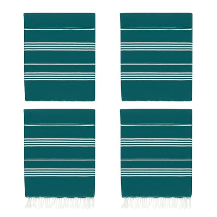 HAVLULAND Turkish Beach Towels 4 Packs Oversized Bath Towel Bulk Quick Dry Sand Free Light Weight Extra Large Big Pool Blanket Adult Travel Women Must Have Clearance (Teal, 4 Pack)