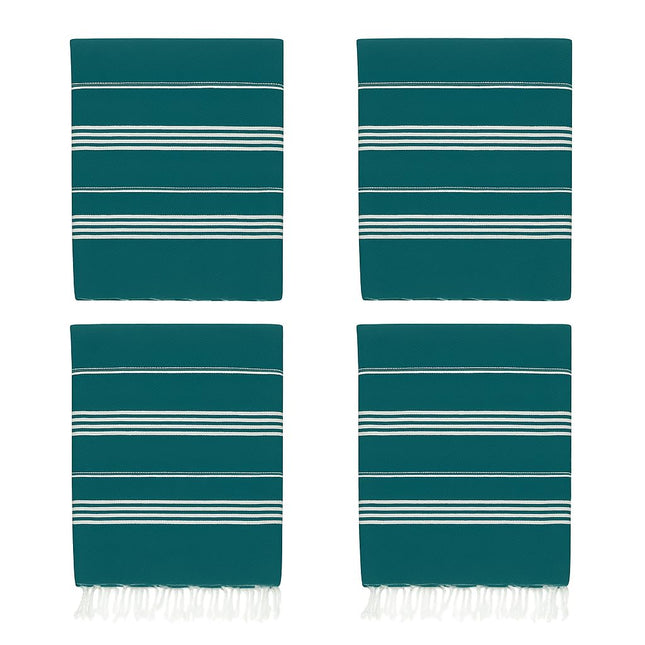 HAVLULAND Turkish Beach Towels 4 Packs Oversized Bath Towel Bulk Quick Dry Sand Free Light Weight Extra Large Big Pool Blanket Adult Travel Women Must Have Clearance (Teal, 4 Pack)