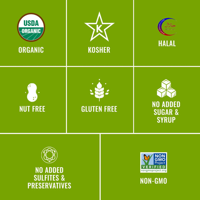 ORGANIC Prebiotic Dried Figs - Sunny Fruit - (5) 1.76oz Portion Packs per Bag | Purely Figs - NO Added Sugars, Sulfurs or Preservatives | NON-GMO &amp; KOSHER