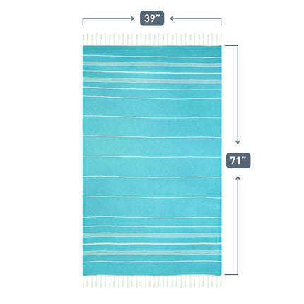 HAVLULAND Turkish Beach Towels Oversized -100% Turkish Cotton Super Soft Lightweight - Absorbent and Quick Drying Bath Towel - Sand Free Beach Towel - Turkish Towels (Rainbow, 6 Pack)