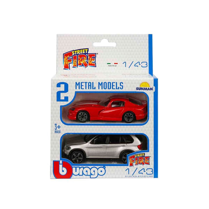 1:43 Street Fire Çiftli Arabalar 2'li Set