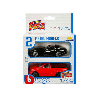 1:43 Street Fire Çiftli Arabalar 2'li Set