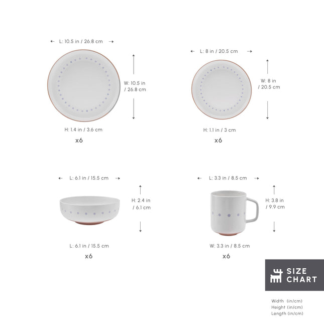 Karaca Haag Glaze Stoneware Dinnerware Set (16-Piece) - Kitchen Dishware Dining Set for 4 People - Microwave Safe Dinner Plates and Bowls Set (Multi)