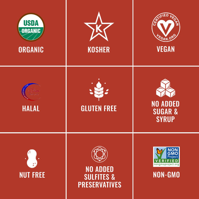 Sunny Fruit Organic Dried Pitted Deglet Nour Dates - 6 Bags (30 Individual Portion Packs)| Healthy, Convenient Superfood Snack Packs | ORGANIC, NON-GMO, HALAL, KOSHER, NO PRESERVATIVES, NO SUGAR ADDED