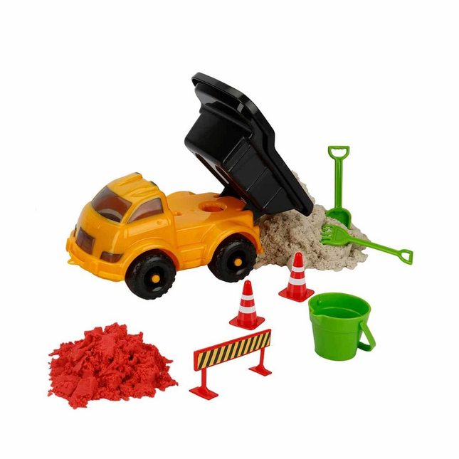 Crafy Cheerful Construction Site Play Sand Set 500 g 14 Pieces