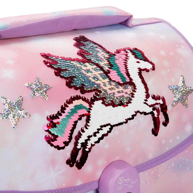 Unicorn Patterned Pink Purple School Bag
