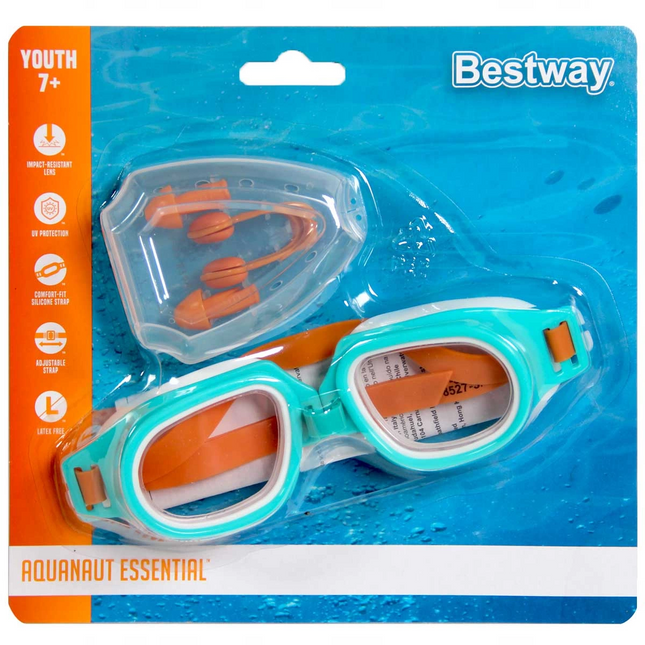 Bestway Hydro Swim Ear and Nose Plugs Swimming Goggles Set 26034