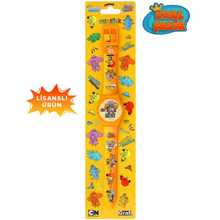 MiniFlak Licensed King Şakir KS7152 Yellow Children's Wristwatch