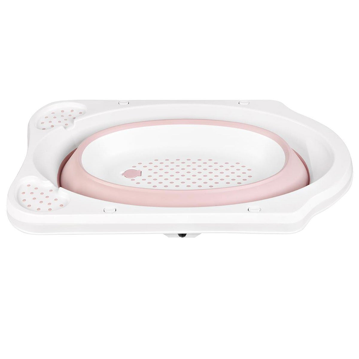 Numio Folding Baby Bath Tub Bath Set of 5 Pink