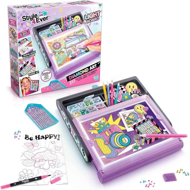 3in1 Style 4 Ever LED Light Diamond Art Kit