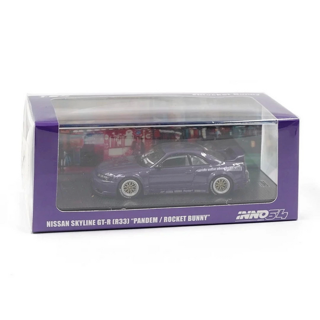 Inno 1/64 Nissan Skyline GT-R (R33) "PANDEM ROCKET BUNNY" Purple