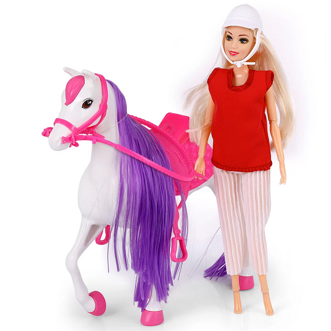 Jasmine Horse Baby White-Pink