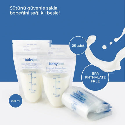 Babyjem Ultra Koruyucu Süt Saklama Poşeti 25 Adet