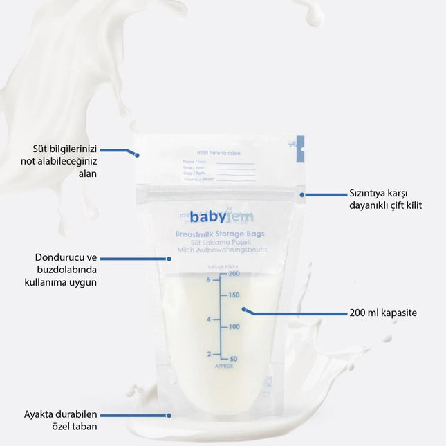 Babyjem Ultra Koruyucu Süt Saklama Poşeti 25 Adet
