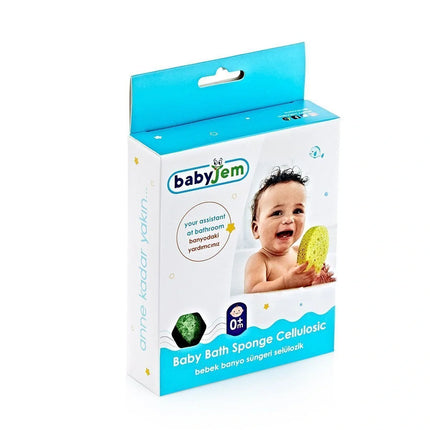 Babyjem Doğal Selülozik Bebek Yıkama Süngeri Mavi
