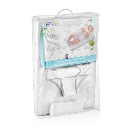 Babyjem Bebek Reflü Yastığı Beyaz / Kemerli