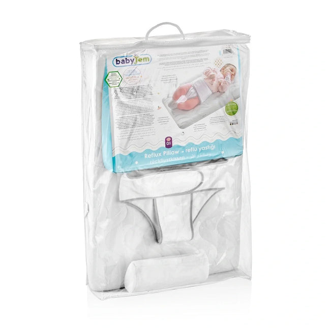 Babyjem Bebek Reflü Yastığı Beyaz / Kemerli
