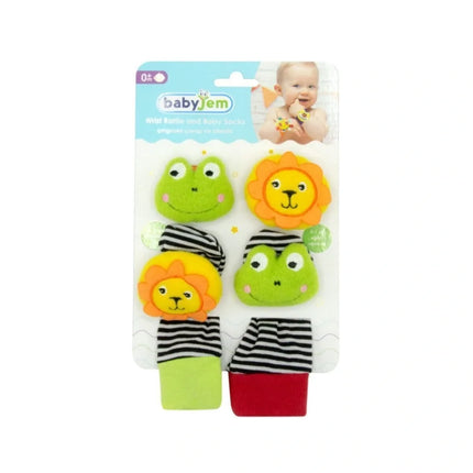 Babyjem Sevimli Arkadaşlarım Çorap Ve Bileklik Aslan & Kurbağa