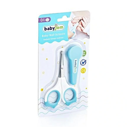 Babyjem Koruyucu Kılıflı Bebek Tırnak Makası Mavi
