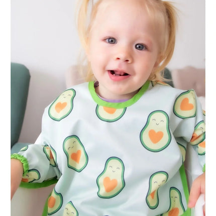 Babyjem Baskılı Blw Kollu Mama Önlüğü Avakado Desen